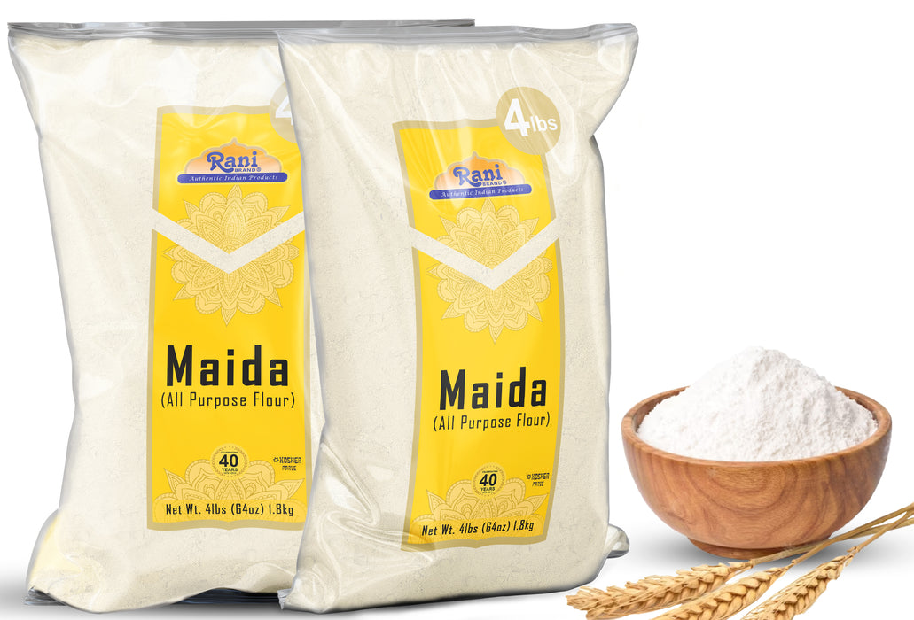 Rani Maida Flour (Indian All Purpose Flour) 64oz (4lbs) 1.81kg, Bulk ~ All Natural | Vegan | Kosher | Indian Origin