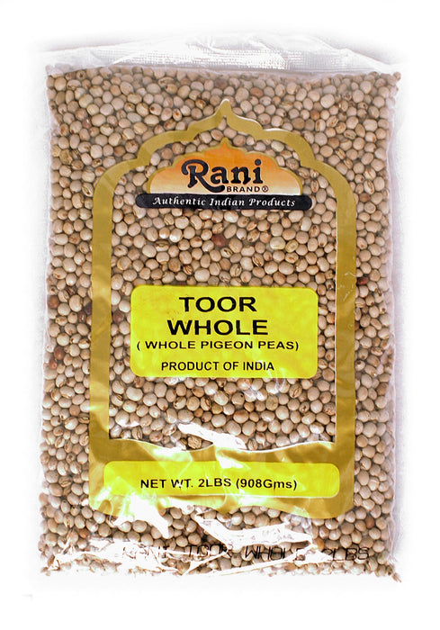 Rani Toor (Pigeon Peas) Whole 2lbs (32oz) ~ All Natural | Gluten Friendly | NON-GMO | Vegan | Indian Origin