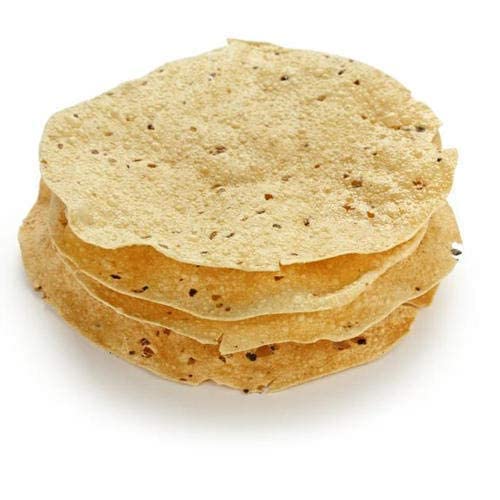 Rani Pappadums (Indian Lentil Wafer Snack) Red Chilli Papad 7oz (200g) Approximately 15pc, 7 inches ~ All Natural | Gluten Friendly | NON-GMO | Vegan | Indian Origin