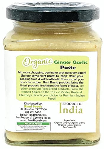 Best 8.80oz Rani Organic Ginger-Garlic Cooking Paste