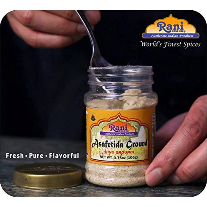 Rani Asafetida (Hing) Ground 3.75oz (106g) Gluten Friendly ~ All Natural | Salt Free | Vegan | Non-GMO| Best for Onion Garlic Substitute