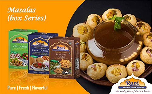 Rani Pani Puri Masala (14-Spice Blend for Indian Spicy Water) 3.5oz (100g) ~ All Natural | Vegan | No Colors | Gluten Friendly | Indian Origin