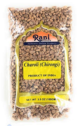 Rani Charoli (Chirongi / Buchanania lanzan) Cullapa Almond 3.5oz (100gms) ~ All Natural | Vegan | Gluten Free Ingredients | NON-GMO | Indian Origin
