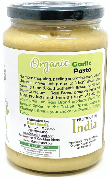 26.5oz Rani Organic Garlic Gluten Free Cooking Paste