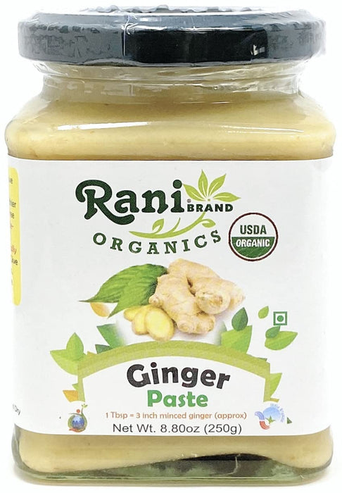 Rani Organic Ginger Cooking Paste 8.80oz (250g) ~ Vegan | Glass Jar | Gluten Free | NON-GMO | No Colors | USDA Certified Organic