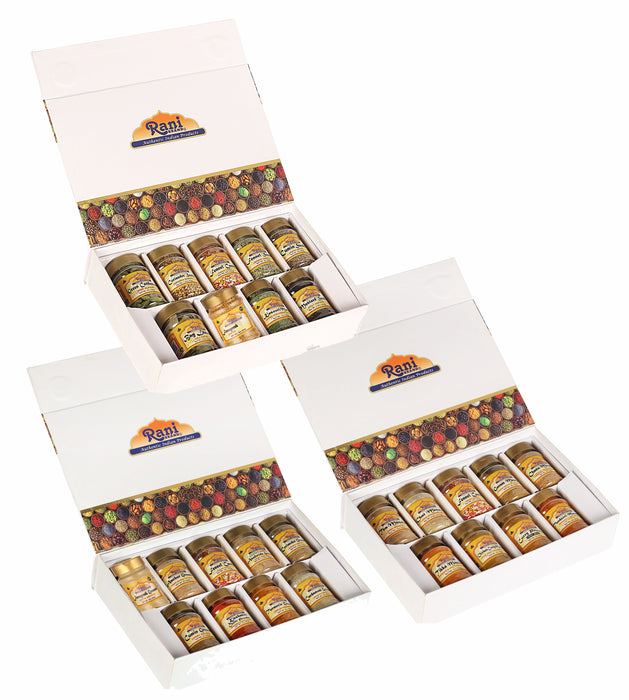 Rani 3-in1 Essential Indian Spices Gift Box Set (Masala, Ground & Whole) 27 Bottles in Total, Average Weight per Bottle 3oz (85g), Indian Cooking, Makes a Great Gift!