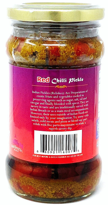 Rani Red Chilli Pickle Hot (Achar, Spicy Indian Relish) 10.5oz (300g) Glass Jar ~ Vegan | Gluten Free | NON-GMO | No Colors | Popular Indian Condiment, Indian Origin