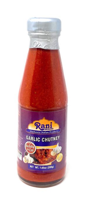Rani Garlic Chutney 7oz (200g) Glass Jar, Vegan, Perfect for dipping, Savory Dishes & french fries!  Gluten Free | NON-GMO | No Colors | Indian Origin