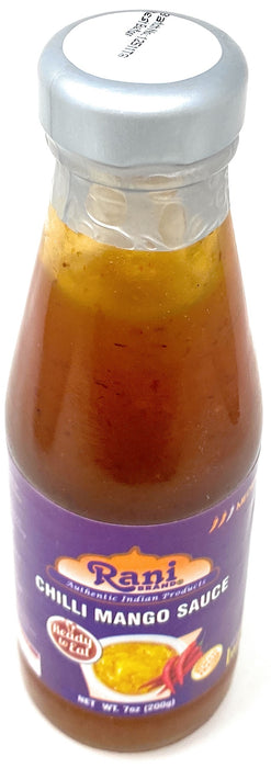 Rani Chilli Mango Sauce (Sweet & Spicy Dipping Sauce) 7oz (200g) Glass Jar, Ready to eat, Vegan ~ Gluten Free | NON-GMO | Indian Origin