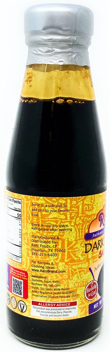 Rani Dark Soya Sauce 7oz (200g) Glass Jar ~ No Colors | NON-GMO | Vegan | Gluten Free | Indian Origin