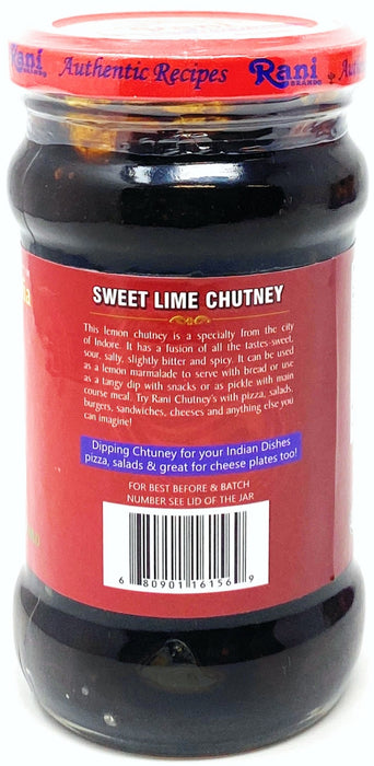 Rani Lime Sweet Mango Chutney (Indian Preserve) 12.5oz (350g) Glass Jar, Ready to eat, Vegan ~ Gluten Free, All Natural, NON-GMO