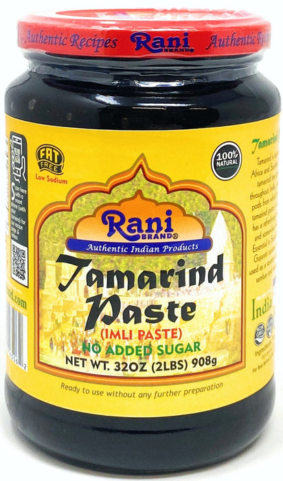 Rani Tamarind Paste Puree (Imli) 32oz (2lbs) 908g Bulk Glass Jar, No added sugar ~ All Natural | Vegan | Gluten Free | No Colors | NON-GMO | Indian Origin