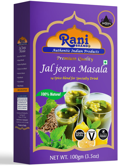 Rani Jal Jeera Masala (14-Spice blend for Spicy Indian Drink) 3.5oz (100g) ~ All Natural | Vegan | No Colors | Gluten Friendly | NON-GMO | Indian Origin