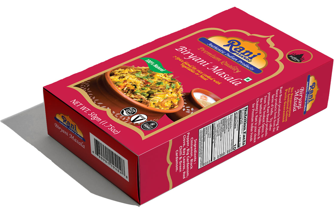 Rani Biryani Masala Curry (7-Spice Blend for Indian Rice Dishes, Pullao / Pilau) 1.75oz (50g) ~ All Natural | Vegan | No Colors | Gluten Friendly