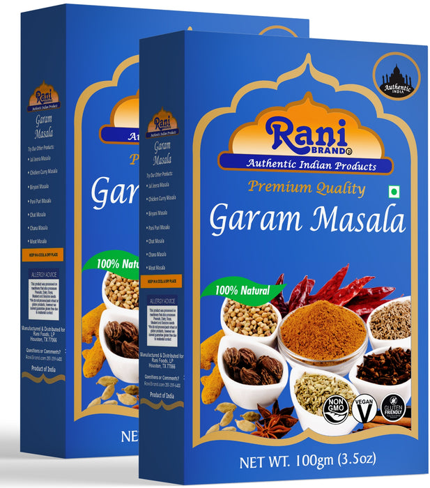 Rani Garam Masala Indian 11-Spice Blend 3.5oz (100g) ~ All Natural, Salt-Free | Vegan | No Colors | Gluten Friendly | NON-GMO | Indian Origin