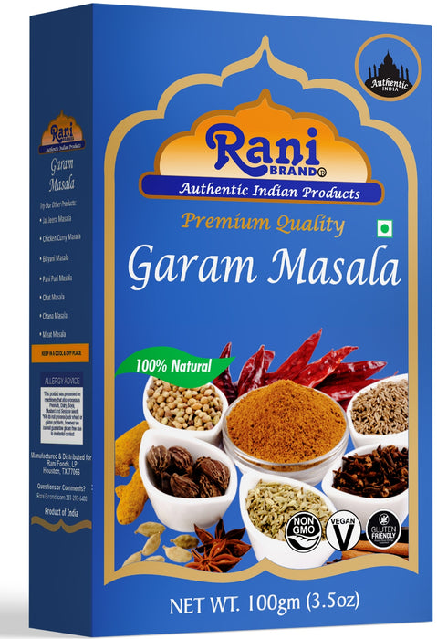 Rani Garam Masala Indian 11-Spice Blend 3.5oz (100g) ~ All Natural, Salt-Free | Vegan | No Colors | Gluten Friendly | NON-GMO | Indian Origin