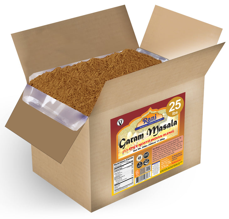 Rani Garam Masala Indian 11-Spice Blend 25lbs (400oz) 11.36kg, Bulk Box ~ All Natural, Salt-Free | Vegan | No Colors | Gluten Friendly | NON-GMO