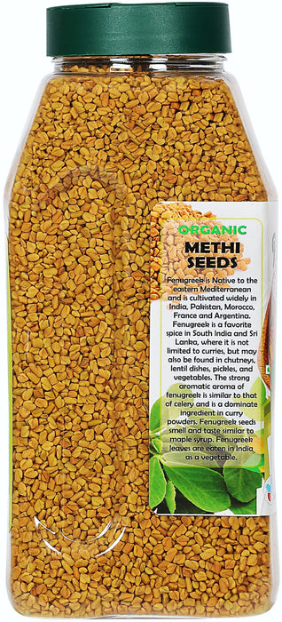 Rani Organic Fenugreek (Methi) Seeds Whole 25oz (1.56lbs) 708g PET Jar, Trigonella Foenum Graecum ~ All Natural | USDA Certified Organic
