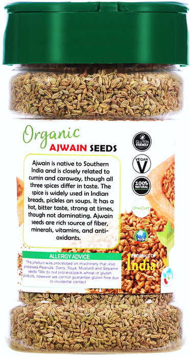 Rani Organic Ajwain Seeds (Carom Bishops Weed) Whole Indian Spice 3oz (85g) PET Jar ~ All Natural | Vegan | Gluten Friendly | USDA Certified Organic