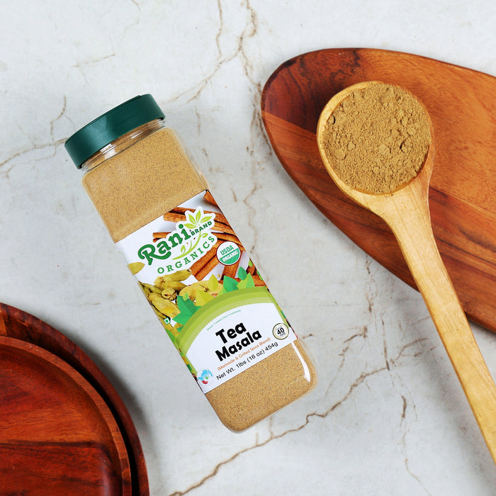 Rani Organic Tea (Chai) Masala Indian Spice Blend 16oz (1lb) 454g PET Jar ~ All Natural | Vegan | Indian Origin | USDA Certified Organic