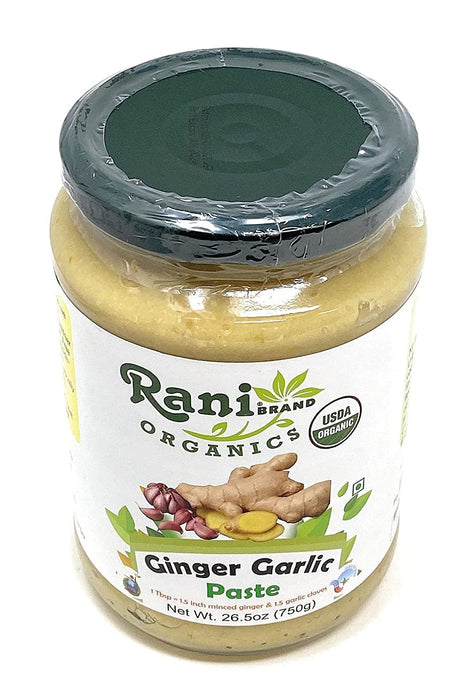Rani Organic Ginger-Garlic Cooking Paste 26.5oz (750g) ~ Vegan | Glass Jar | Gluten Free | NON-GMO | No Colors | Indian Origin | USDA Certified Organic