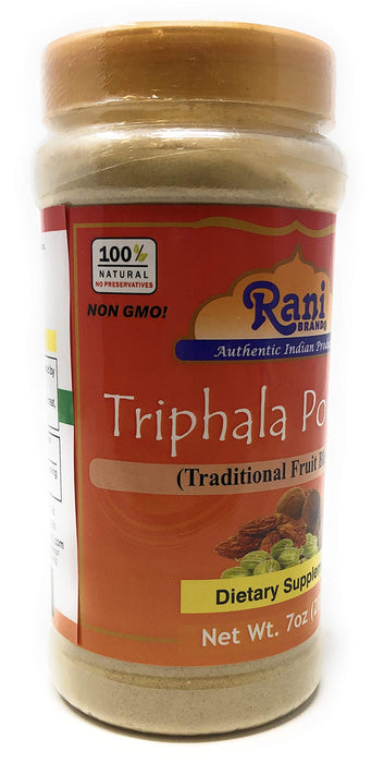 Rani Triphla Powder (Chebulic Myrobalan, Gooseberry, Terminalia Bellirica) 7oz (200g) ~ All Natural | Vegan | Non-GMO | Dietary Supplement | Indian Origin