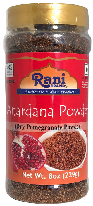 Rani Anardana (Pomegranate) Ground Powder Indian Spice 8oz (229g) PET Jar ~ All Natural | No Color | Gluten Friendly | Vegan | No Salt or fillers