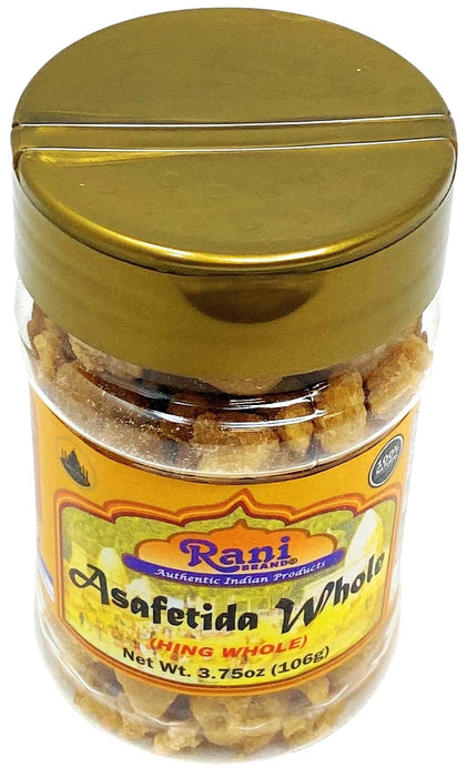 Rani Asafetida (Hing) Whole 3.75oz (106g) PET Jar ~ All Natural | Salt Free | Vegan | Asafoetida Indian Spice | Best for Onion Garlic Substitute