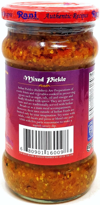 Rani Mixed Vegetable Pickle (Achar, Spicy Indian Relish) 10.5oz (300g) Glass Jar, Pack of 5+1 FREE ~ Vegan | Gluten Free | NON-GMO | No Colors