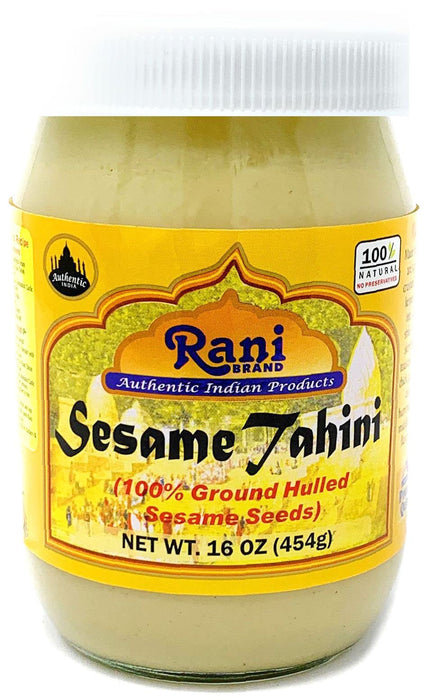 Rani Sesame Tahini (Sesame Butter) 16oz (1lb) 454g, Glass Jar, Vegan, No added sugar, No Sodium ~ Gluten Free | NON-GMO | No Colors | USA Made