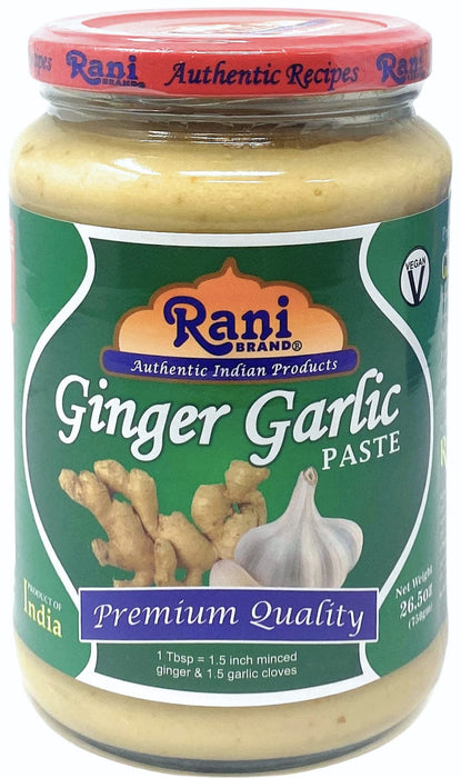 Rani Ginger Garlic Cooking Paste 26.5oz (750g) Glass Jar ~ Vegan | Gluten Free | NON-GMO | No Colors | Indian Origin