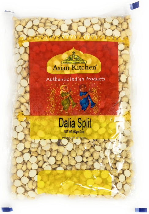 Asian Kitchen Daliya Split (Roasted Split Chickpeas Dalia) 7oz (200g) ~ All Natural | Vegan | Indian Origin