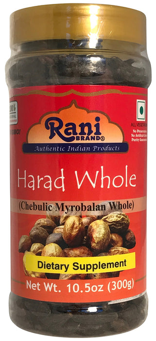 Rani Harad Whole (Chebulic Myrobalan) 10.5oz (300g) ~ All Natural | Vegan | Non-GMO | Indian Origin | Dietary Supplement
