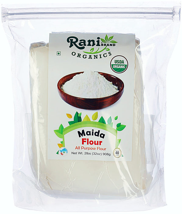 Rani Organic Maida Flour (Indian All Purpose Flour) 32oz (2lbs) 908g ~ All Natural | Vegan | Gluten Friendly | NON-GMO | Indian Origin