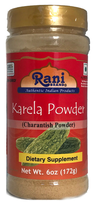 Rani Karela (Bitter Gourd / Charantish) Powder 6oz (172g) All Natural, Salt-Free | No Colors | Gluten Friendly | NON-GMO | Indian Origin