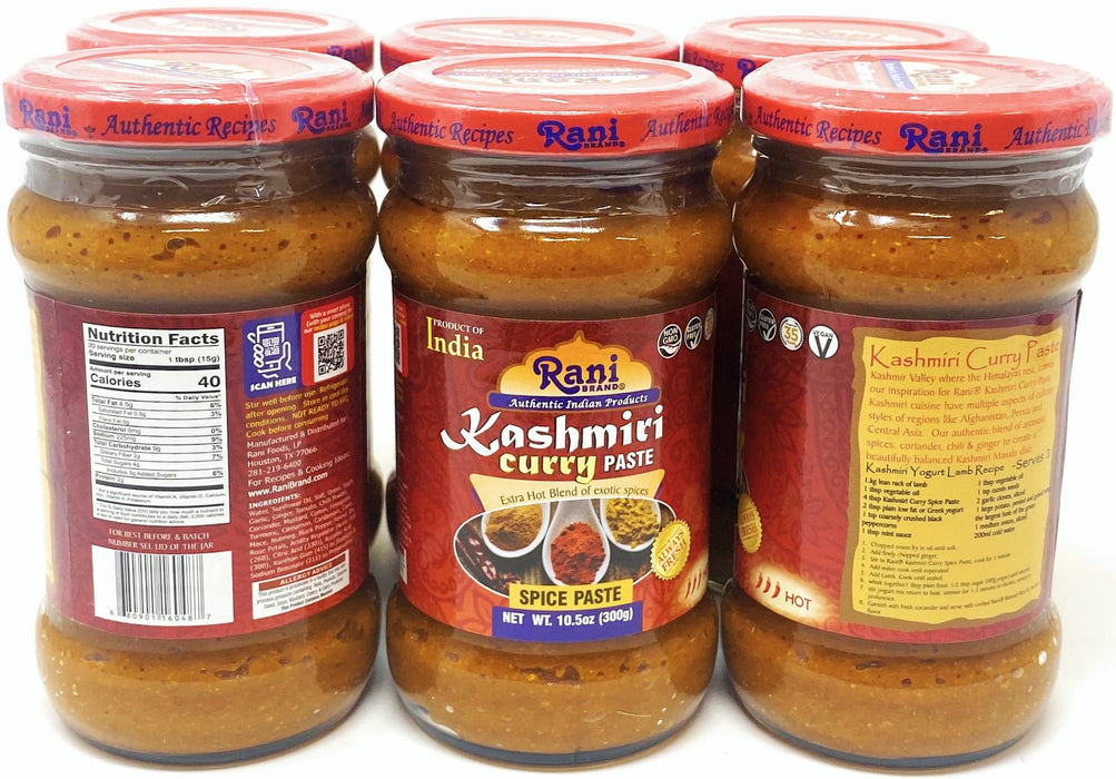 Rani Kashmiri Masala Curry Paste 10.5oz (300g) Glass Jar, Pack of 5+1 FREE ~ All Natural | NON-GMO | Vegan | Gluten Free | Indian Origin