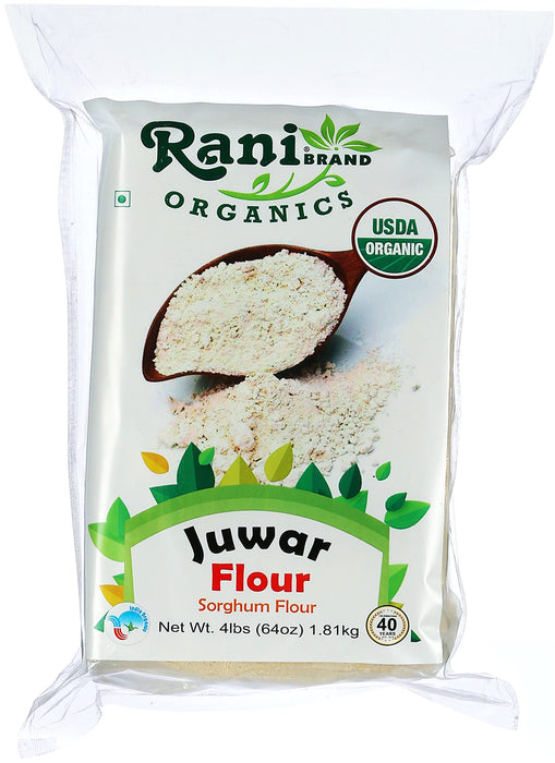 Rani Organic Juwar (Sorghum) Flour 64oz (4lbs) 1.81kg Bulk ~ All Natural | Vegan | Gluten Friendly | NON-GMO | Indian Origin | USDA Certified Organic