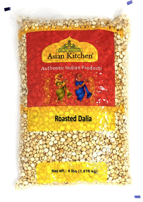 Asian Kitchen Daliya Split (Roasted Split Chickpeas Dalia) 4lbs (64oz) ~ All Natural | Vegan | Indian Origin