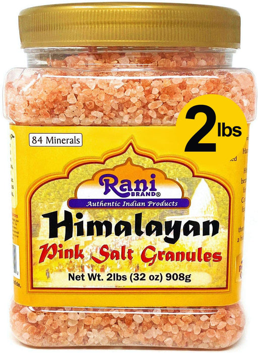 Rani Himalayan Pink Salt Granules (84 Essential Trace Minerals) 32oz (2lbs) 908g PET Jar ~ Natural | Vegan | Gluten Friendly | NON-GMO