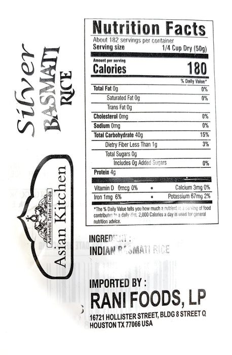 Asian Kitchen Silver White Basmati Rice Aged 18 months {4 Sizes Available}