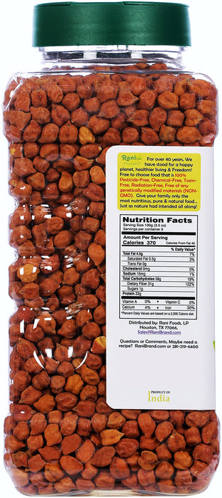 Rani Organic Kala Chana (Desi Chickpeas with Skin) 28oz (800g) PET Jar ~ All Natural | Vegan | Gluten Friendly | NON-GMO | USDA Certified Organic