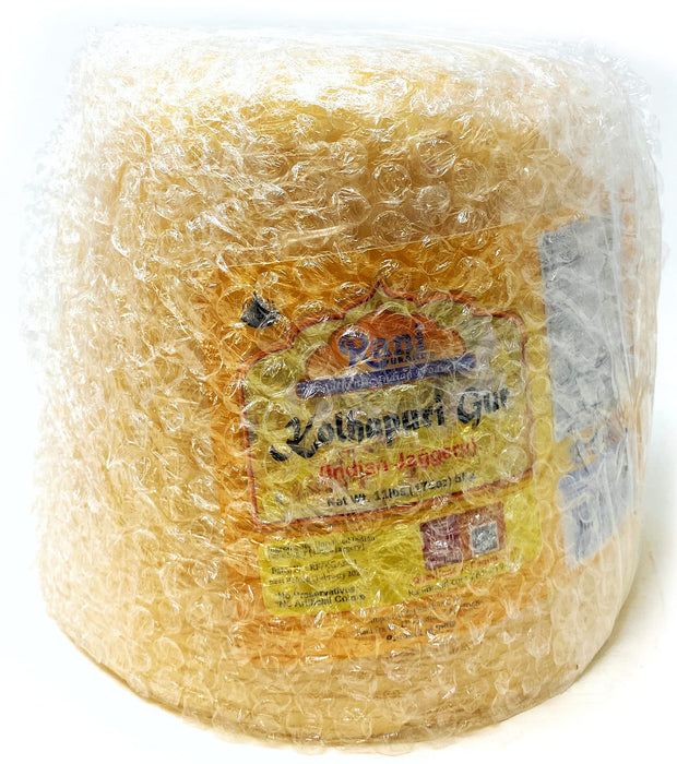 Rani Kolhapuri Gur (Jaggery) 5kg (11lbs) ~ Unrefined Cane Sugar, No Color added, Gluten Friendly | Vegan | NON-GMO | No Salt or fillers