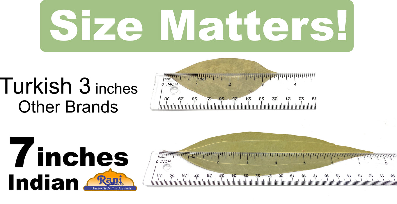 Rani Bay Whole Leaf (Leaves) Spice Hand Selected Extra Large 240oz (15lbs) 6.8kg Bulk Box ~ All Natural | Gluten Friendly | NON-GMO | Vegan | Indian Origin (Tej Patta)