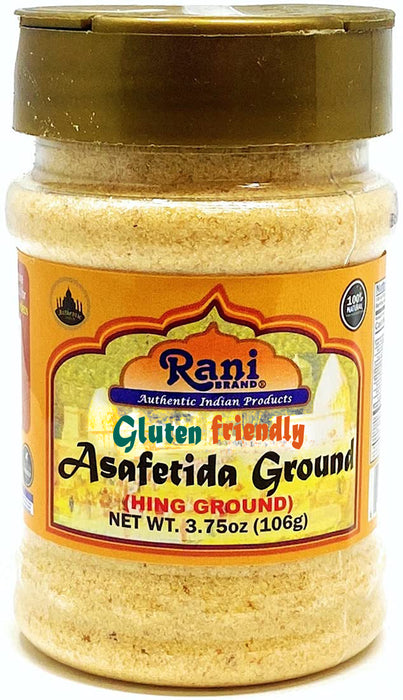 Rani Asafetida (Hing) Ground 3.75oz (106g) Gluten Friendly ~ All Natural | Salt Free | Vegan | Non-GMO| Best for Onion Garlic Substitute