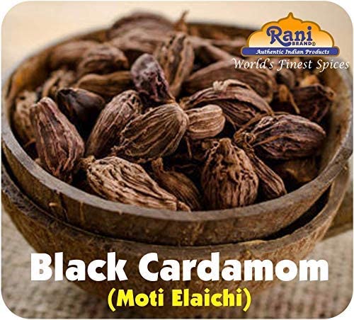Rani Black Cardamom Pods (Kali Elachi) Whole Indian Spice 1.75oz (50g) PET Jar ~ Natural | Vegan | Gluten Friendly | NON-GMO | Kosher | Indian Origin