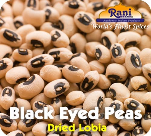 Rani Black Eyed Peas, Dried (Lobhia) 128oz (8lbs) 3.63kg Bulk ~ All Natural | Vegan | Kosher | Gluten Friendly | Product of USA