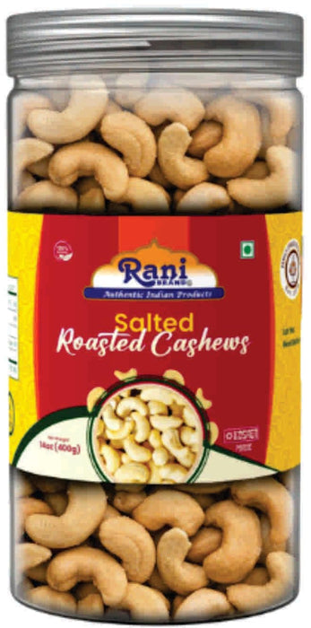 Rani Salted Roasted Cashews 14oz (400g) PET Jar, Non-Fried, Oil Free ~ All Natural | Vegan | Gluten Friendly | NON-GMO | Kosher | Air Roasted, Crunchy & Flavorful