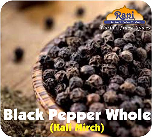 Rani Black Pepper Whole (Peppercorns), Premium Bold Tellicherry Quality 3oz (85g) PET Jar ~ All Natural | Gluten Friendly | Non-GMO | Kosher | Product of Vietnam | Perfect size for Grinders!