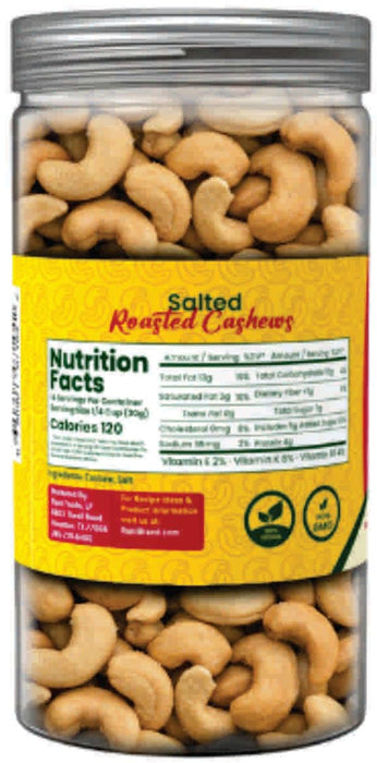 Rani Salted Roasted Cashews 14oz (400g) PET Jar, Non-Fried, Oil Free ~ All Natural | Vegan | Gluten Friendly | NON-GMO | Kosher | Air Roasted, Crunchy & Flavorful