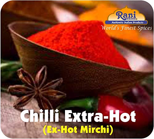Rani Extra Hot Chilli Powder Indian Spice 3oz (85g) PET Jar ~ All Natural | Salt-Free | Vegan | No Colors | Gluten Friendly | NON-GMO | Kosher | Indian Origin